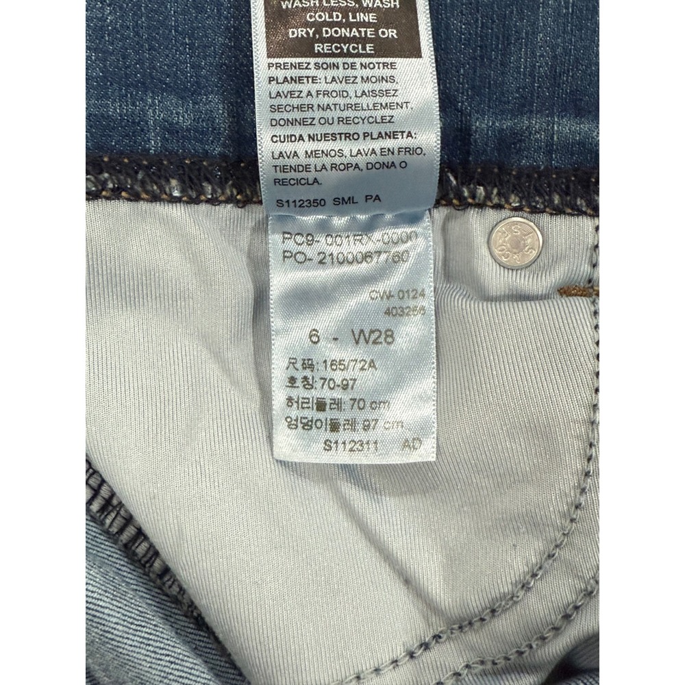Levi Strauss Signature Womens Perfect Pull On Skinny Shaping Jeans Size 6  W388 - Picture 4 of 13